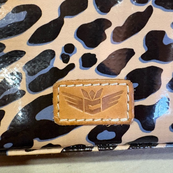 Consuela Leopard Crossbody Bag with Pink and Tan Strap - Picture 2 of 16